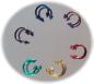 Preview: CIRCULAR BARBELL Metall Regenbogen Spike Eloxiert 1.2 18G